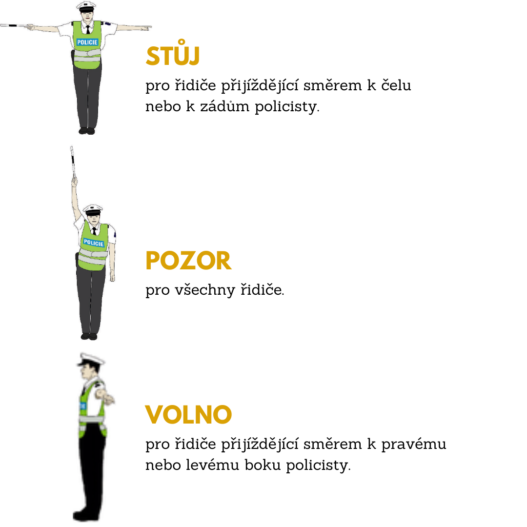 řízení provozu policistou